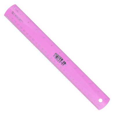 Twist It Flexible 12 inch Metric Ruler Unbreakable Pink New