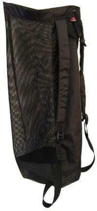 Mesh Drawstring Mask Snorkel and Fin Bag Black