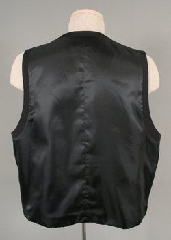 Michael Brandon Mens Black Embroidered Waistcoat Vest XL Mint