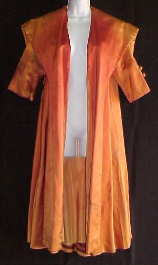 1930s 1940s Vtg Orange Coat Duster by de Michel