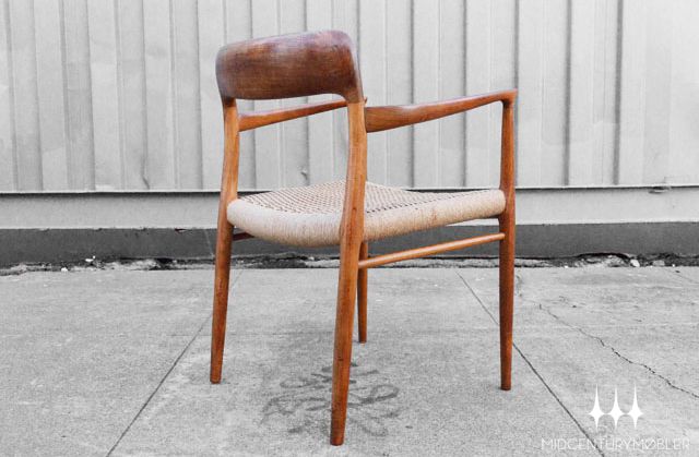 Danish Modern Mid Century Moller Model 56 Armchair Eames Era Mad Men