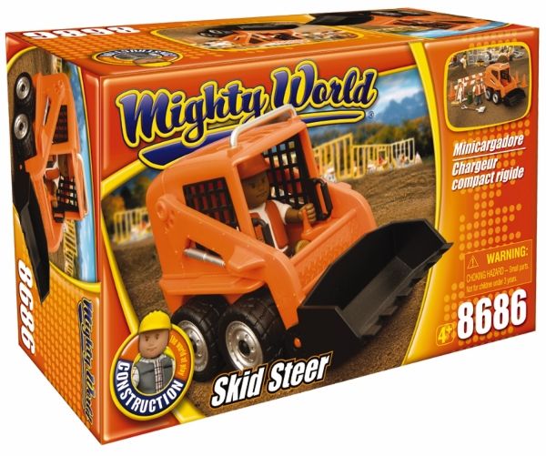 Mighty World Skid Steer Road Work Set Brand New