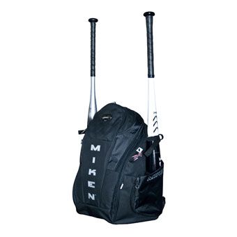 Miken Rookie Baseball Softball Backpack Bat Bag Black