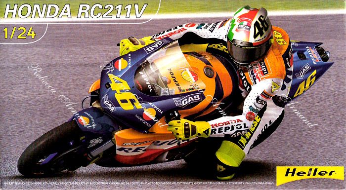 Honda RC211V Valentino Rossi 2002 1 24 Heller 80923