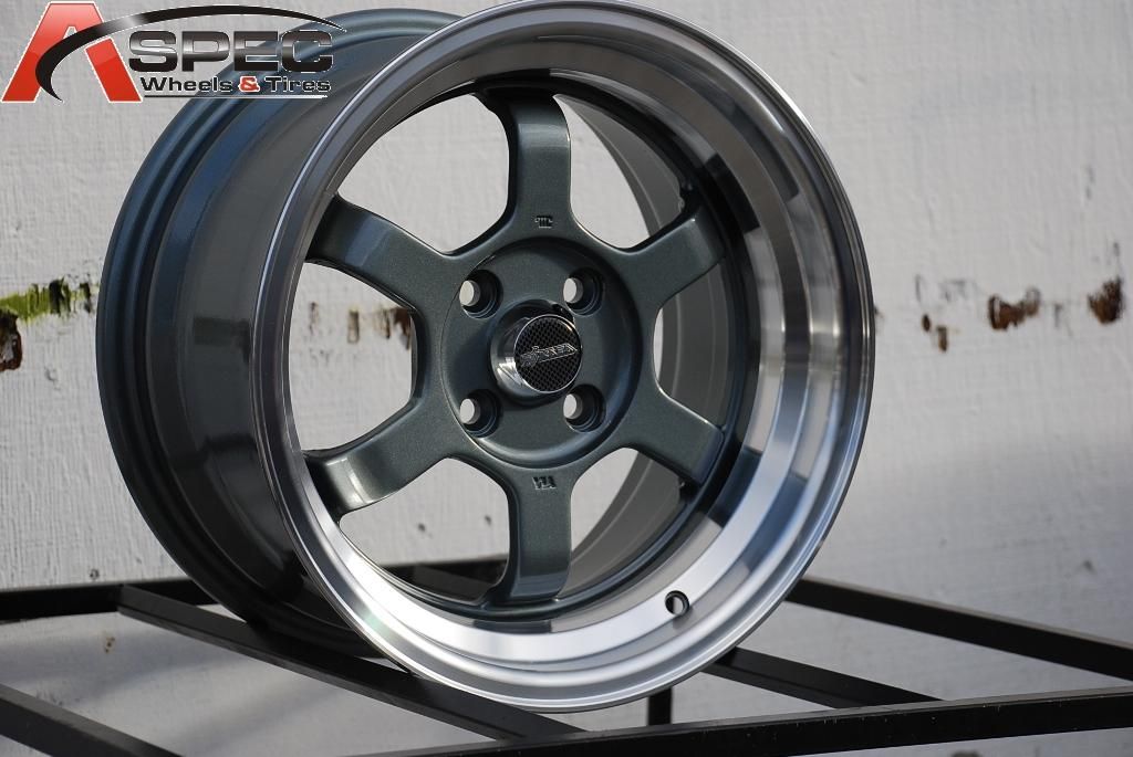 15X8 CHIKARA RS5 4X100 +20 SILVER WHEEL FIT ACURA INTEGRA MIATA MX5