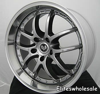 18x8 5 Hyperblack Wheels Rims Stern ST1 5x120