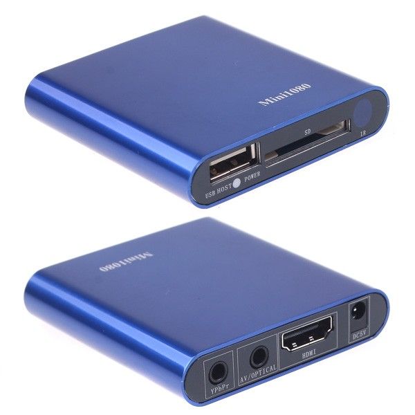 Mini SD USB HDMI 1080p HD Media Player MKV RMVB RM Blue