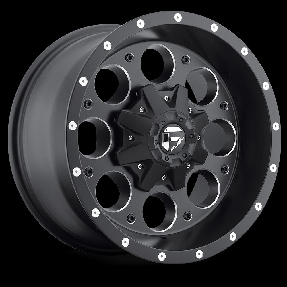 FUEL REVOLVER BLACK MILLED 6X135 W/  12 ET (D52517909845) WHEELS RIMS