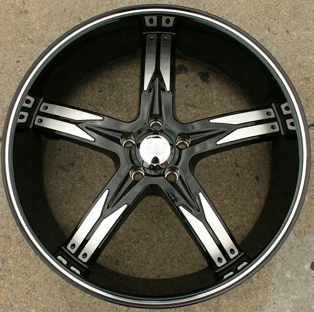 762 22 Black Rims Wheels Nissan Altima 02 Up 22 x 8 5 5H 35