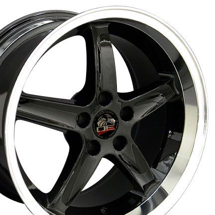 18 Black Cobra R Style Wheels Rims Fit 1999 2000 Mustang®