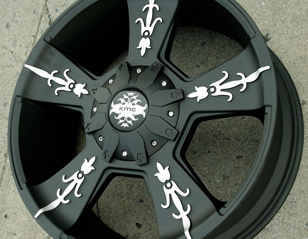 KMC Vandal 668 22 Black Rims Wheels GMC Yukon Denali XL 07 Up 22 x 9