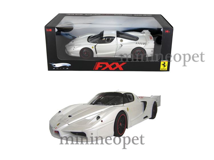 Hot Wheels Elite Ferrari FXX Enzo 1 18 Diecast White