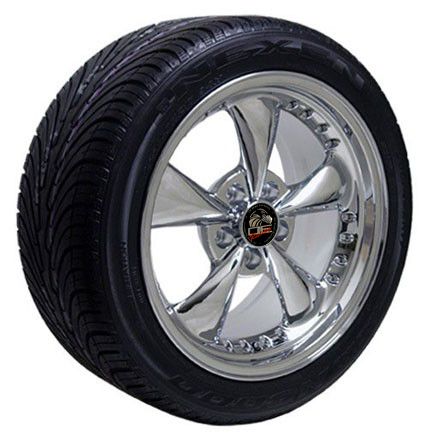 Chrome Bullitt Wheels Nexen Tires Rims Fit Mustang® 94 04
