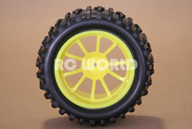 SET OF 4 RUBBER WHEELS + RIMS PACKAGE