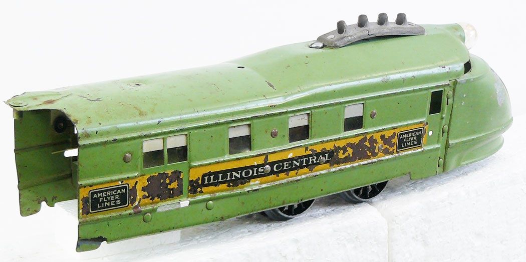 RARE Prewar American Flyer O Gauge Green Green Diamond Passenger Set