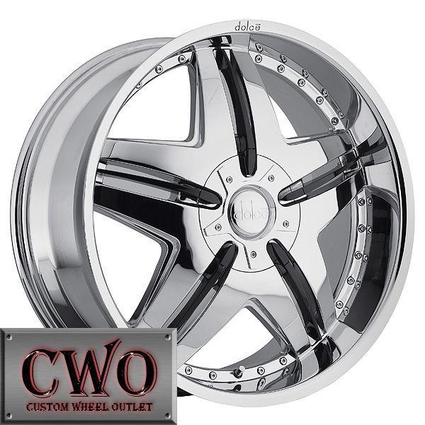 20 Chrome Dolce DC24 Rims 5x115 5x120 5 Lug 300 Charger BMW 5 6 7