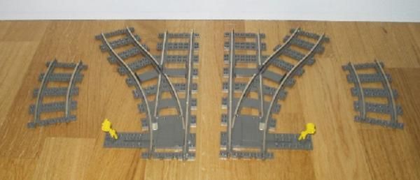 Lego® 9V Train Switch Rails 4531 Dark Gray 4560 4564 4512 4558 4565