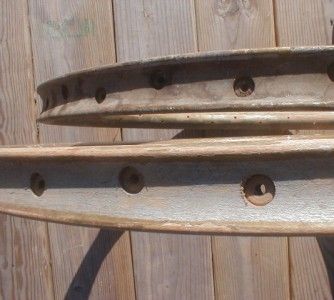 Vintage Antique Wood Bicycle Rims Prewar One Has The Lobdell Logo