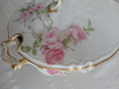 Haviland Limoges China Baltimore Rose RARE Massive Covered Soup Tureen