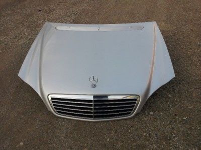 00 02 MERCEDEZ BENZ W220 S430 S500 S600 SLIVER HOOD W/ GRILLE COMPLETE