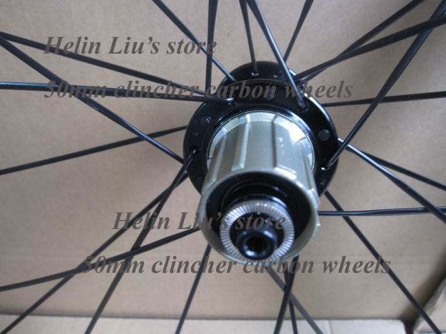 50mm clincher carbon wheels with light weight hub A291SB/F482SB + SED