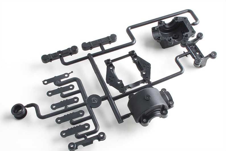 Kyosho Lazer ZX5 Front Bulkhead & Toe Block Plastic Parts Set # LA210B