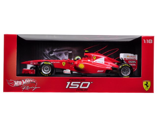 Brand new 118 scale diecast model car of Ferrari 150 Italia F150