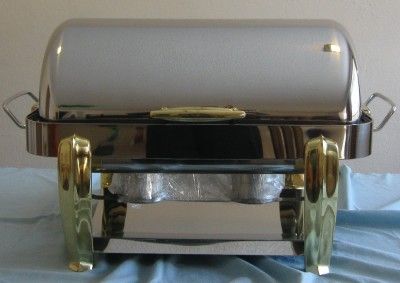 New Walco Hallmark 8 Qt 180 Full Roll Oblong Chafing Dish Food Warmer