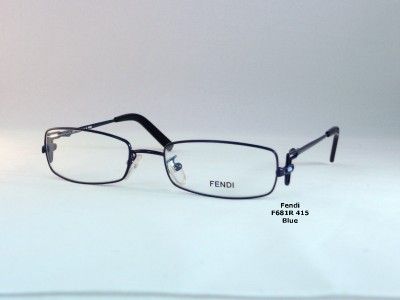 Fendi F681R Blue Metal Crystals Womens Eyeglass Frame