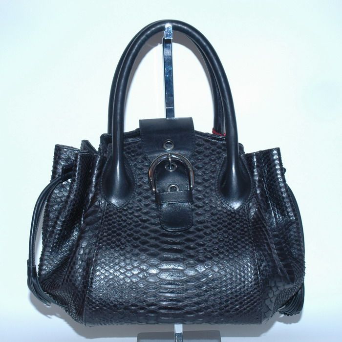 WALTER STEIGER AUTHENTIC BAG TASCHE PYTHON BLACK