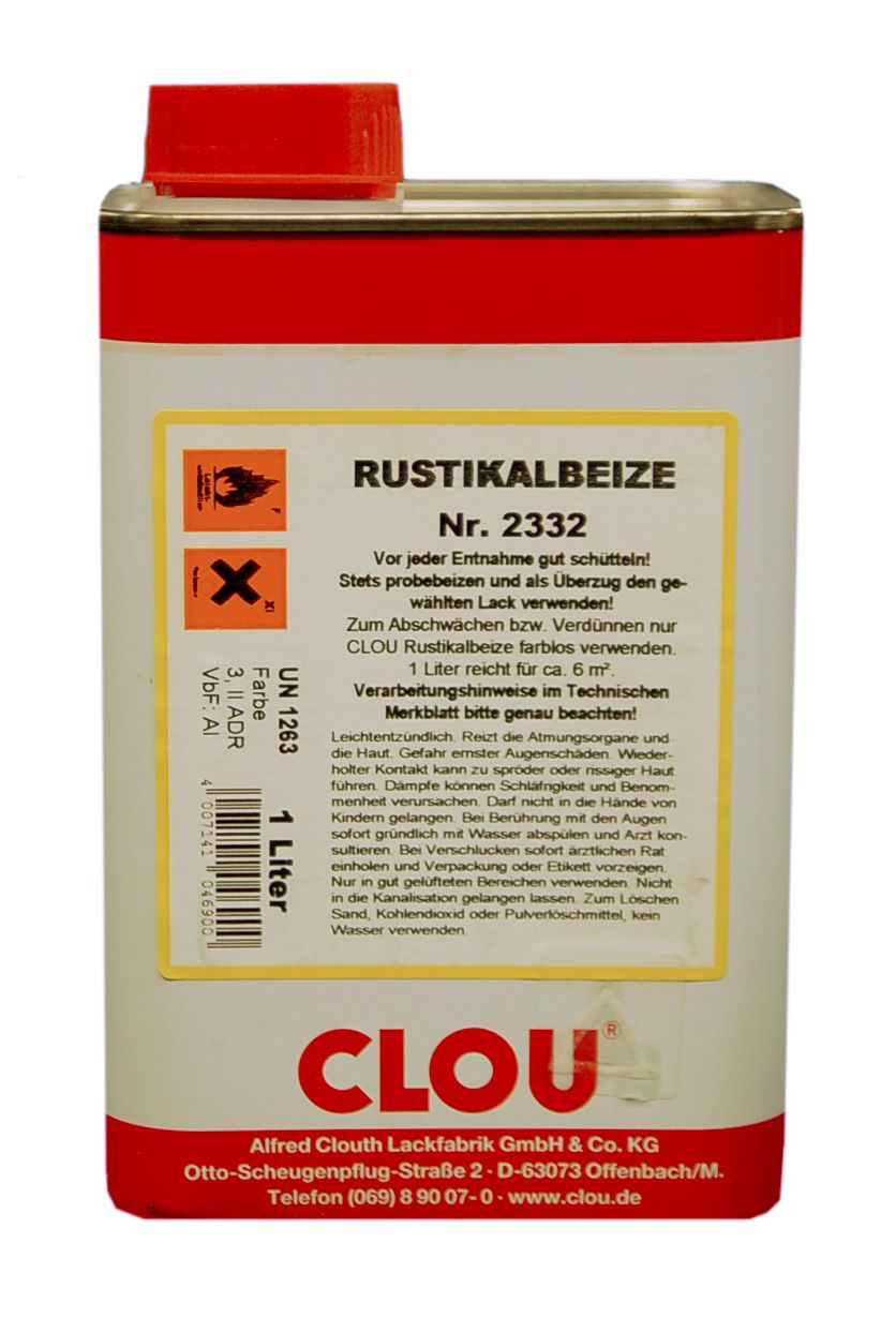 Clou Rustikalbeize 1L verschiedene Farben CLOU Holz Lasur Farbe Beize