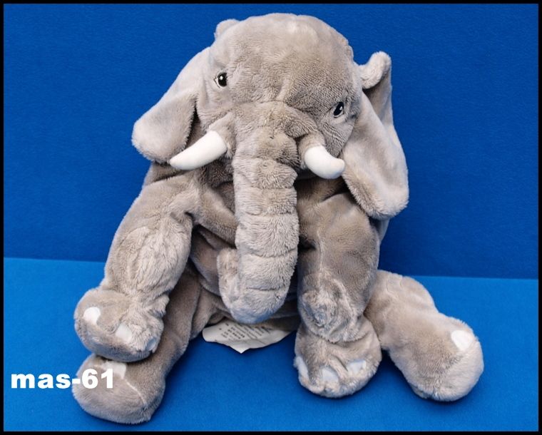 IKEA ELEFANT KLAPPAR GRAU 30 CM STOFFTIER GRAU