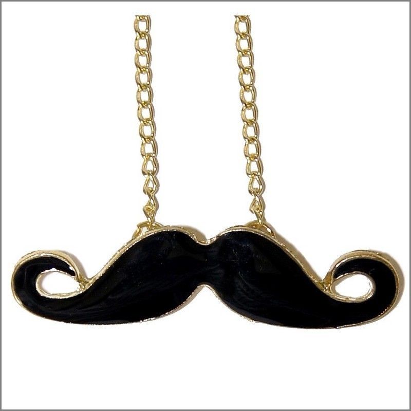 Neu Schnurrbart Kette Mustache Necklace Vintage Look Halskette Bart