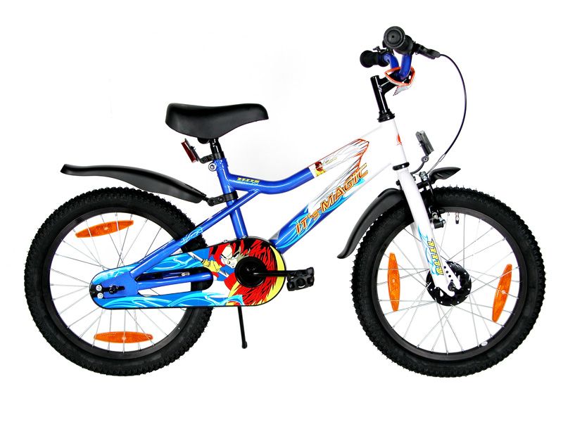 18 Zoll KINDERFAHRRAD BMX FAHRRAD KINDER COMIC RAD BLAU