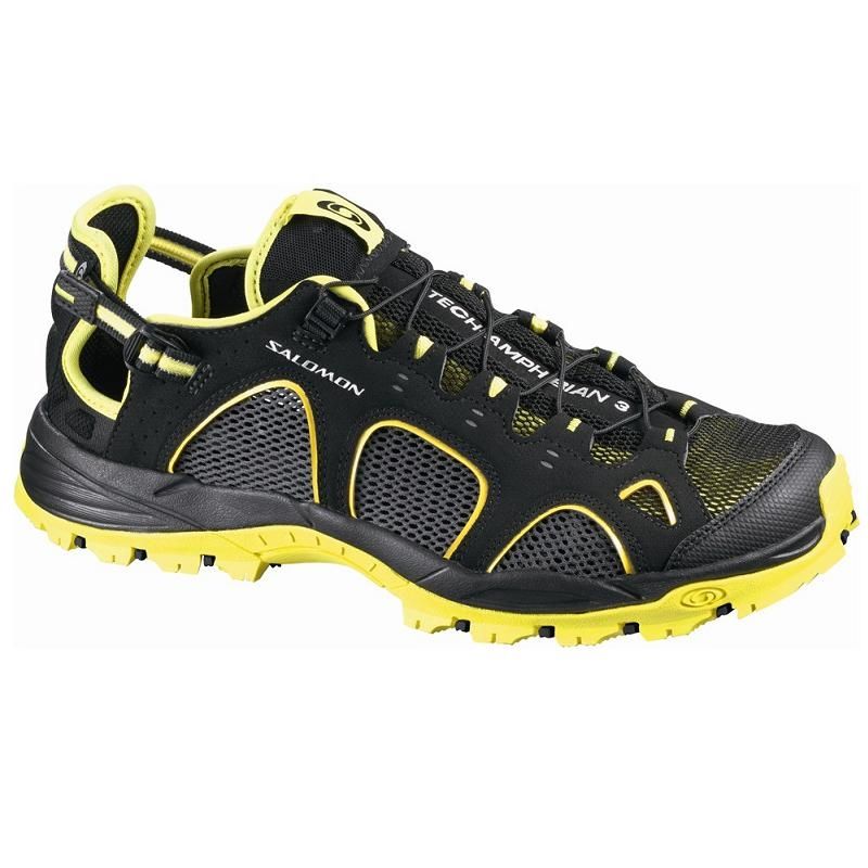 SALOMON TECHAMPHIBIAN 3 HERREN LAUFSCHUHE 44 UK 9,5 SCHWARZ