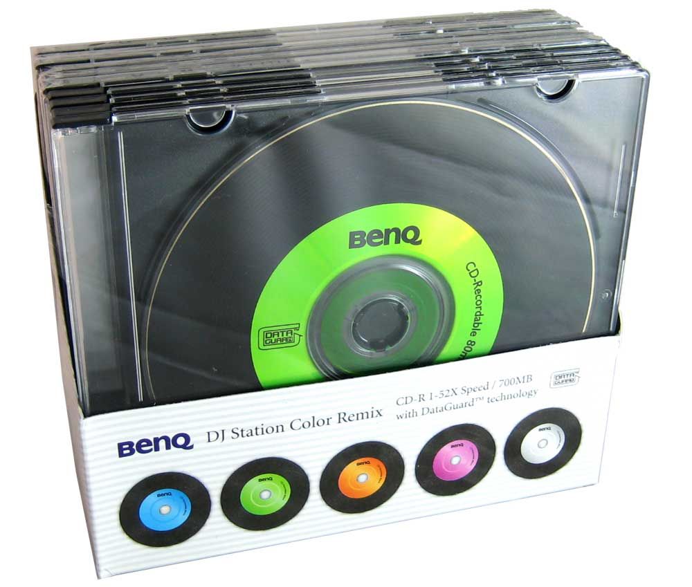 30 BenQ Vinyl look CD R SlimCase 80min 700MB Schalplatten Design