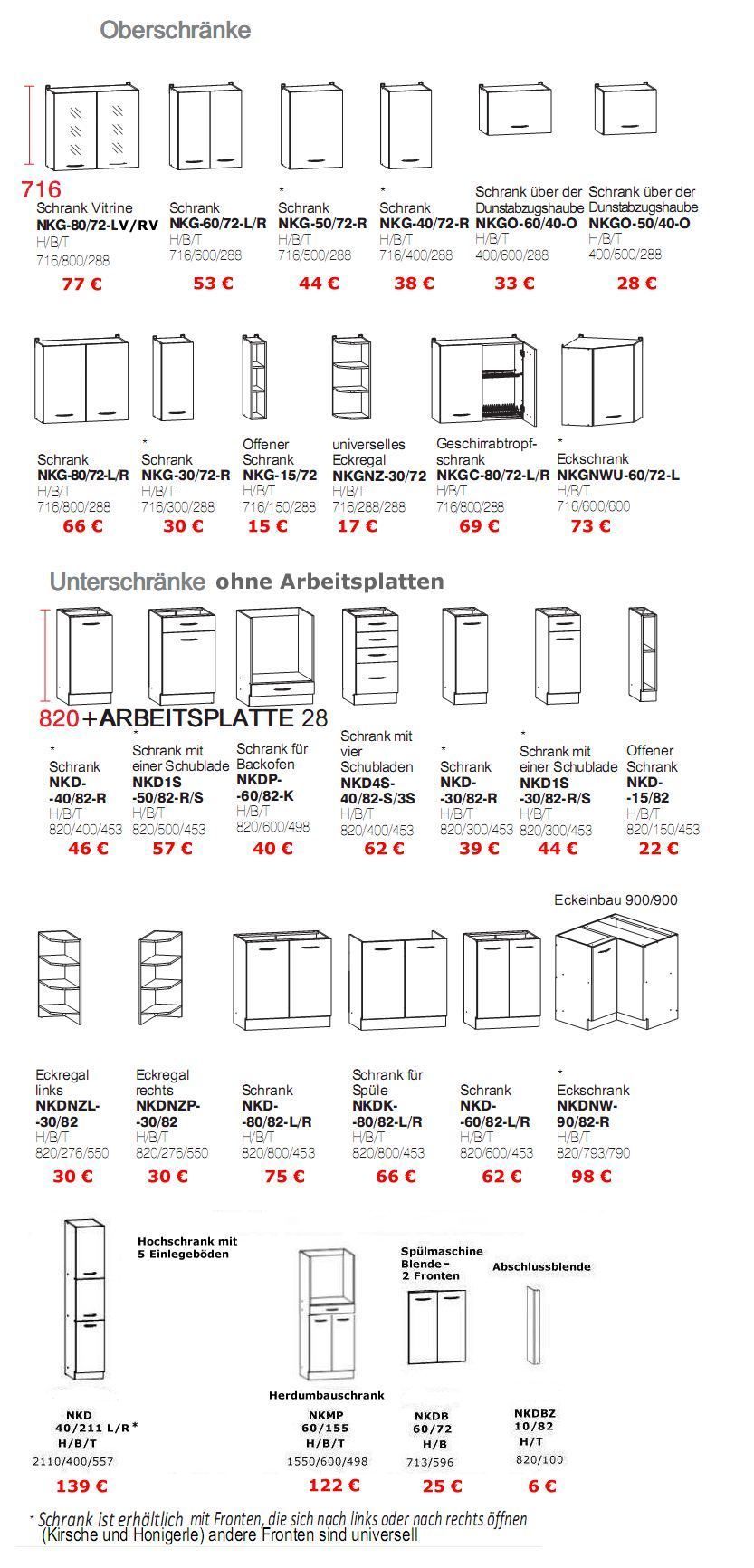 Küche 320cm   8 Fronten auswählbar  der Presishammer