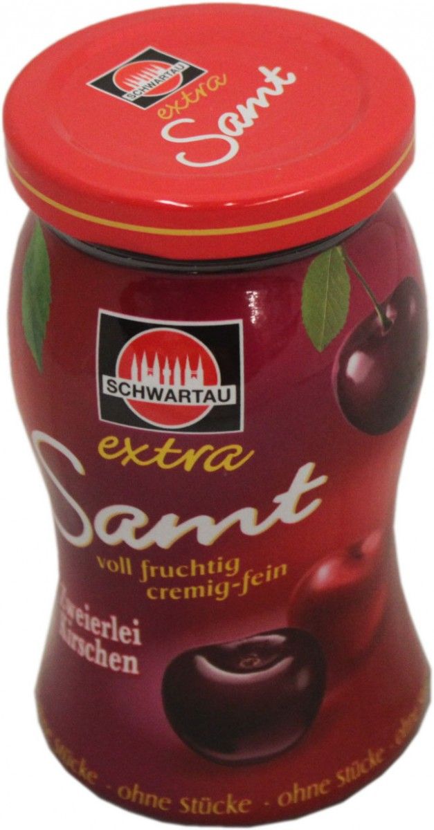 34EUR/1kg) Schwartau Samt zweierlei Kirsch 270g