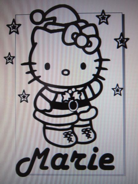 Hello Kitty Wandtattoo Wandsticker Autoaufkleber Name