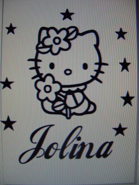 Hello Kitty Wandtattoo Wandsticker Autoaufkleber Name