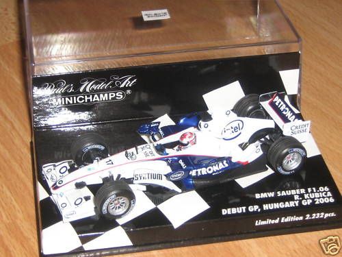 F1 KUBICA BMW SAUBER F106 FIRST GP 2006 1/43 MINICHAMPS