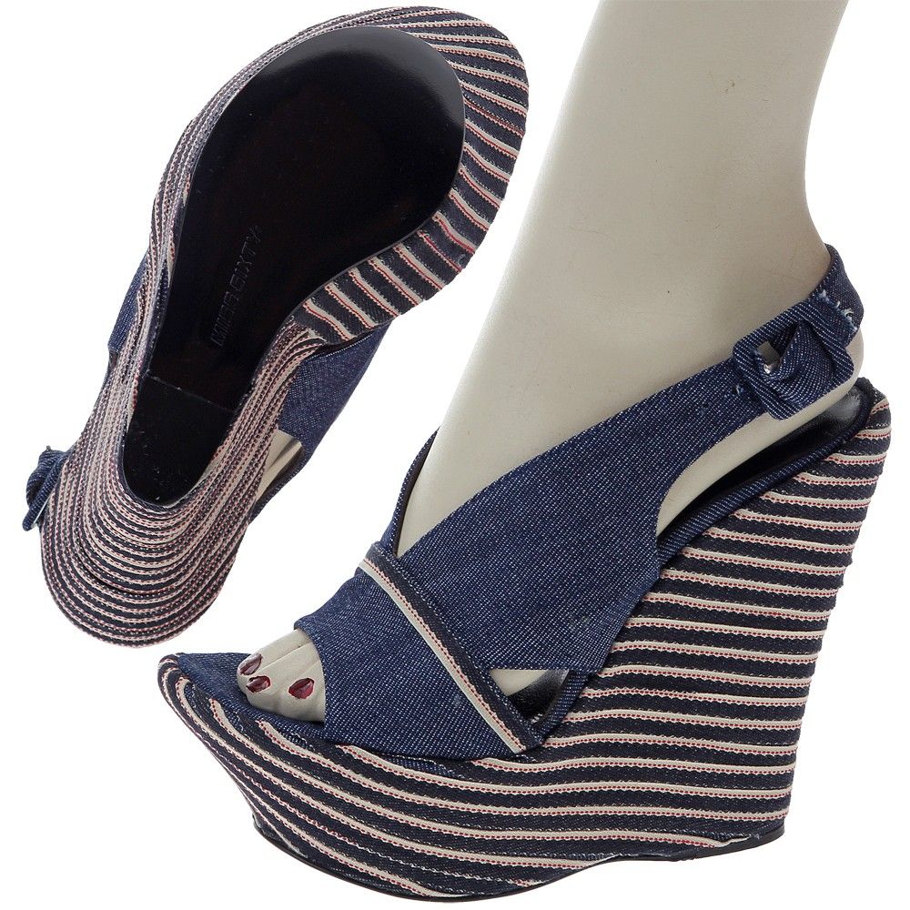 Miss Sixty Wedges Plateau Sandalette Beverly DenimBlue Gr. 37