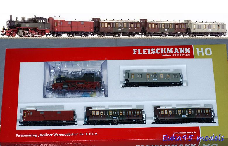 FLEISCHMANN 481102   KPEV LOCO T9.3 + CONVOGLIO H0 NUOV