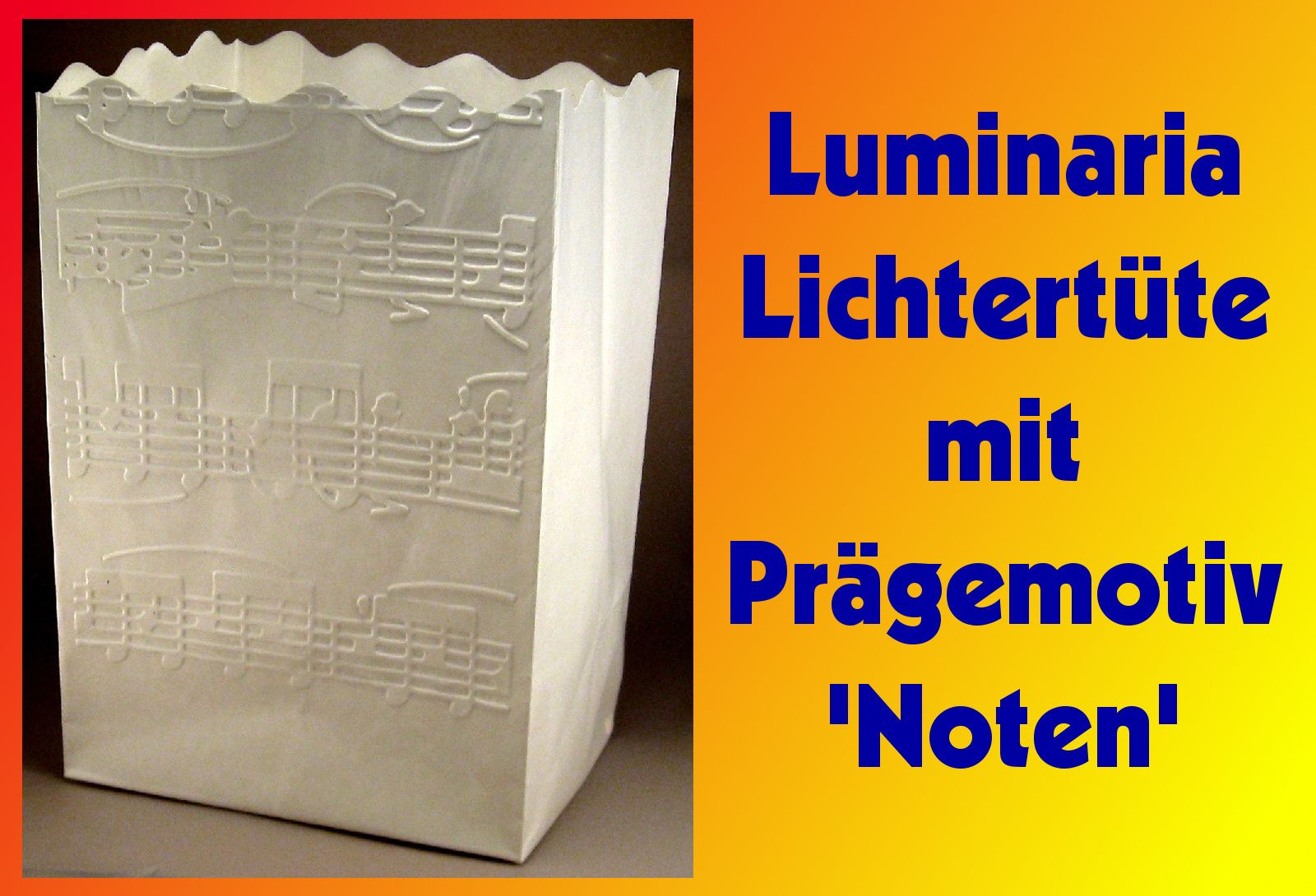 Luminaria Lichtertüte Noten