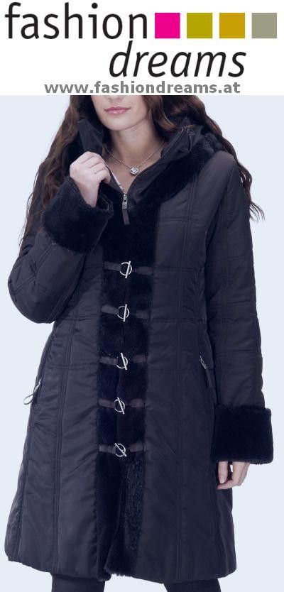 Jacke, Longjacke, Mantel   wattiert, schwarz 44   56