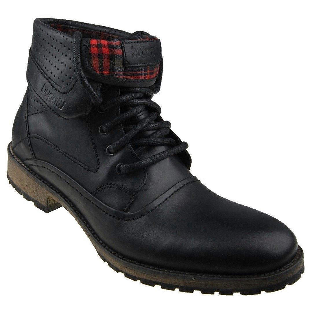 Neu BUGATTI Herrenschuhe Gr 44 Stiefeletten Herren Stiefel Leder Boots