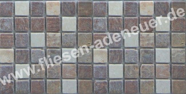 Bärwolf Antique Marmor Mosaik Creme Rosso 30x30cm