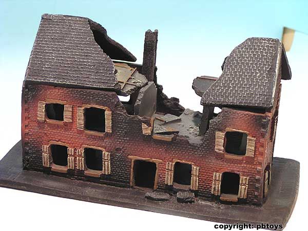 72 Figuren Conflix EM6502 WKII Ruine Dorf Haus