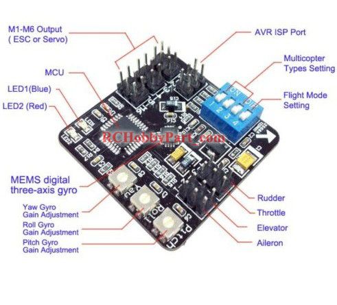 EAGLE N6 Multicopter Controller Board Aero Copter/ Dual/ Tri/ Quad+