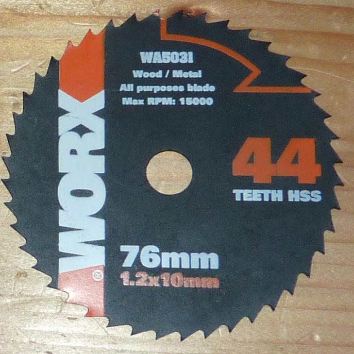 76 mm 44 Z WORX WA5031 HSS Sägeblatt Minihandkreissäge